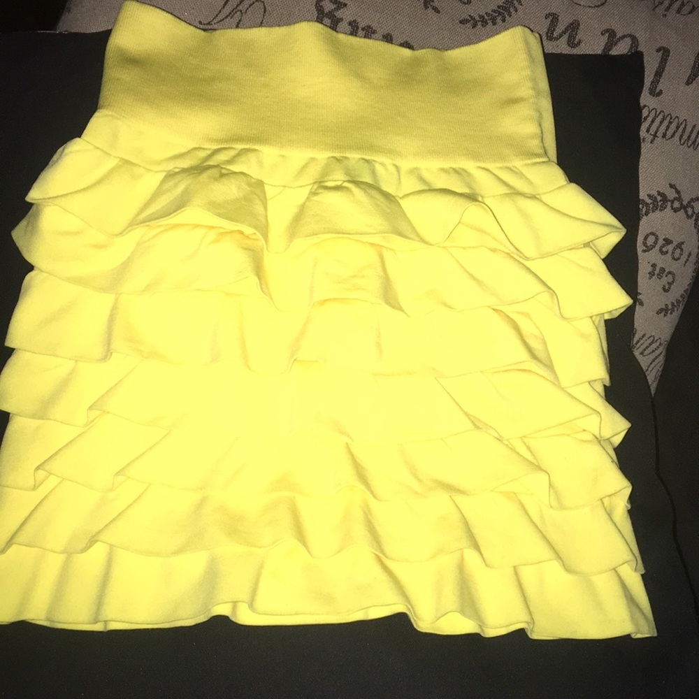 Yellow Ruffle Skirt